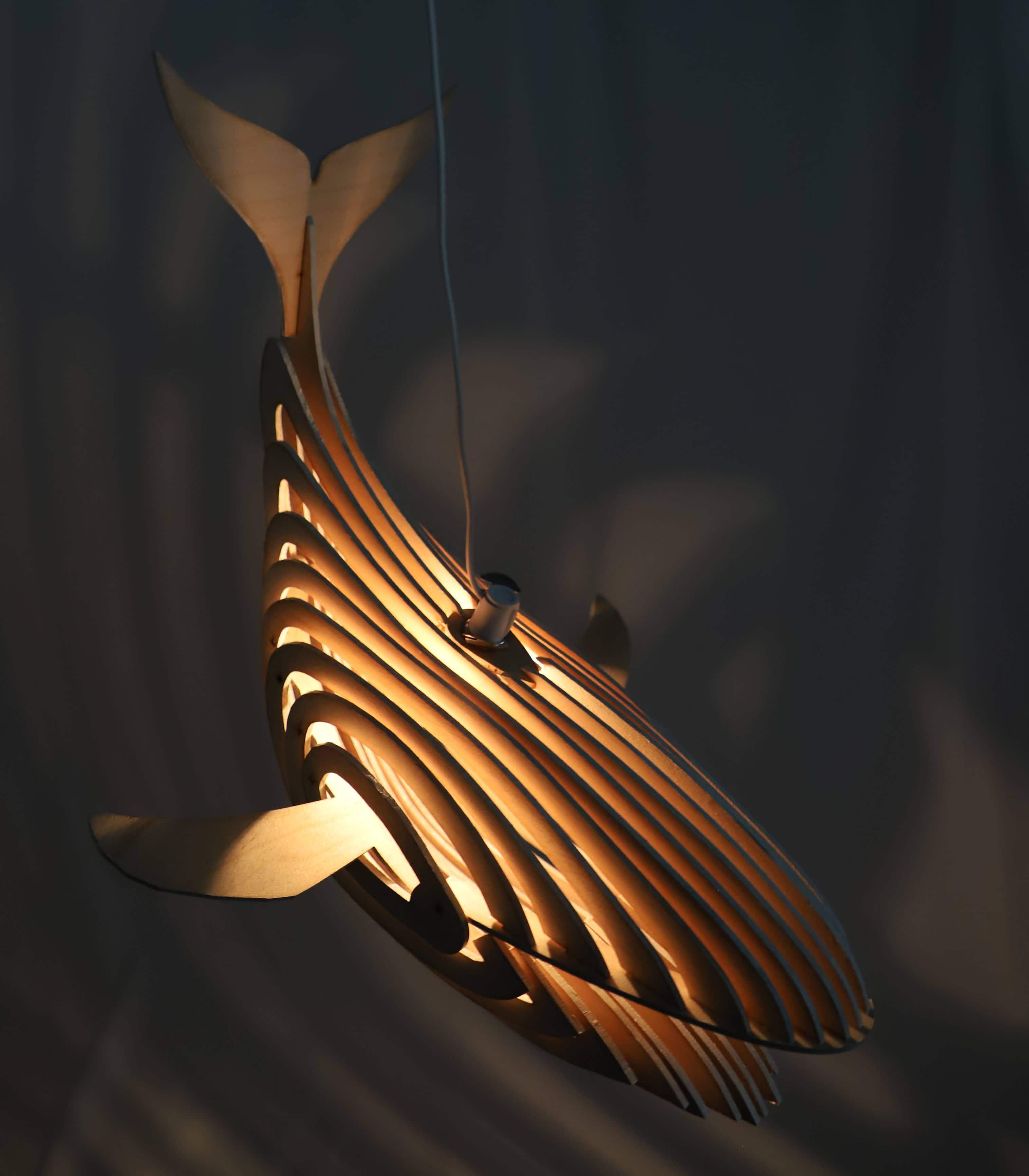 Whale Light - Lasercutting + Fabrication